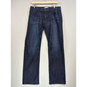 Paige Doheny Men's Premium Blue Denim Straight Leg Size 31 Dark Wash Relaxed Fit